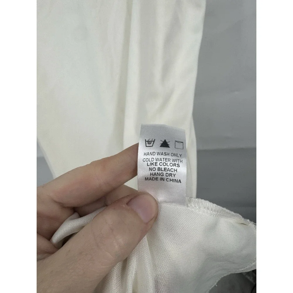 VICI‎ Slip Dress Women M Ivory Satin Midi Minimalist Coastal Fairycore Boho